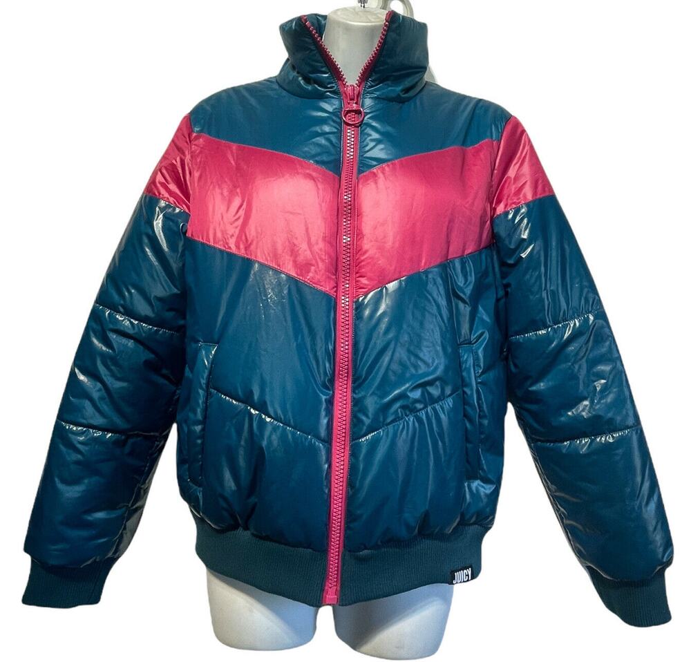 juicy couture deep jade puffer jacket Size S
